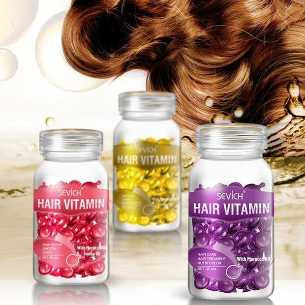 30pcs Silky Hair Repair Vitamin Oil