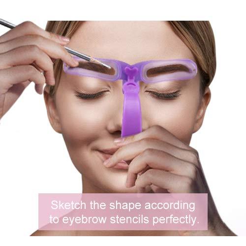 8pc Dual T-Shape Eyebrow Stencil