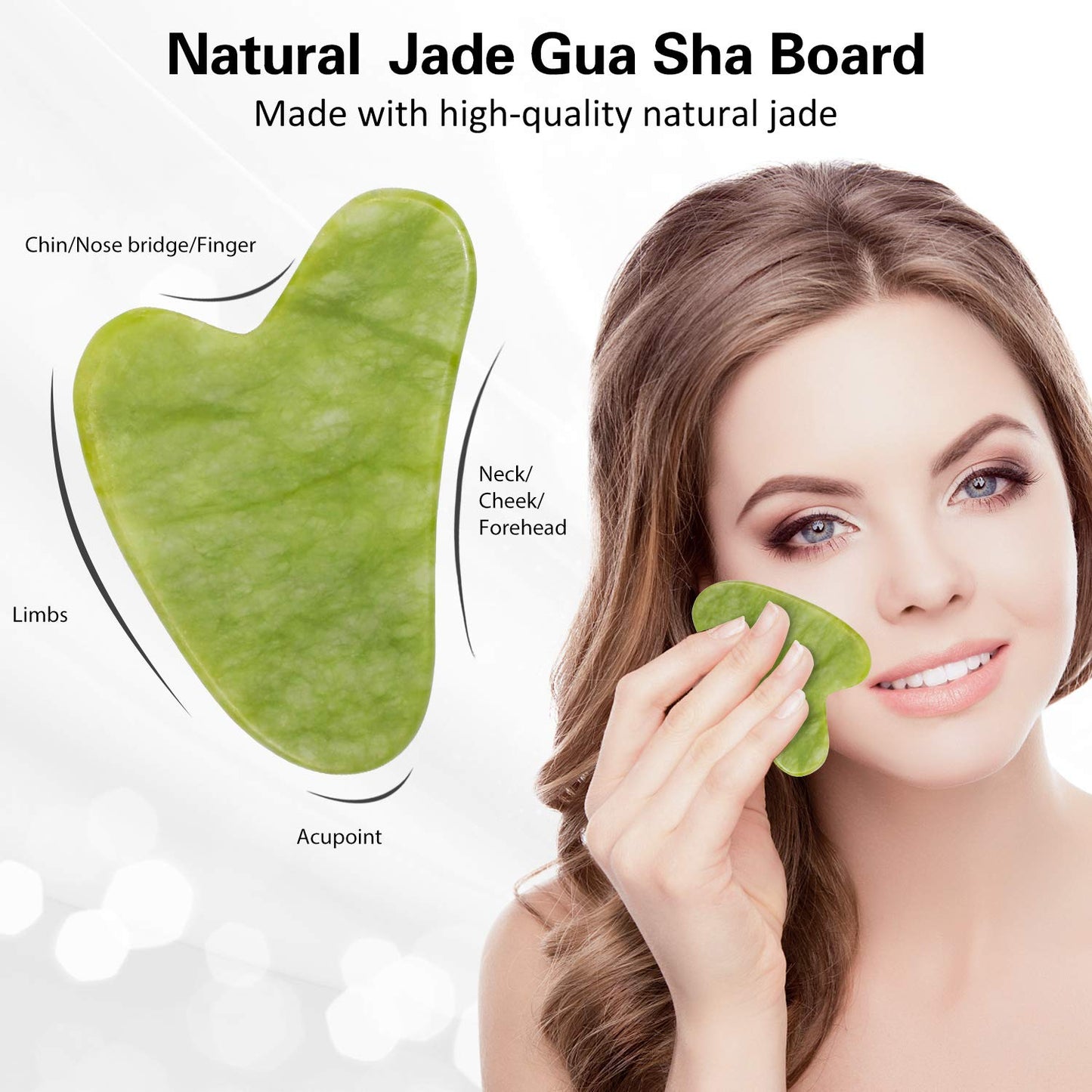 Natural Jade Roller & Gua Sha Scraper