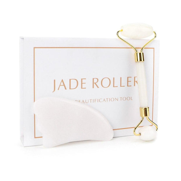 Pearl Jade Roller & Gua Sha Scraper