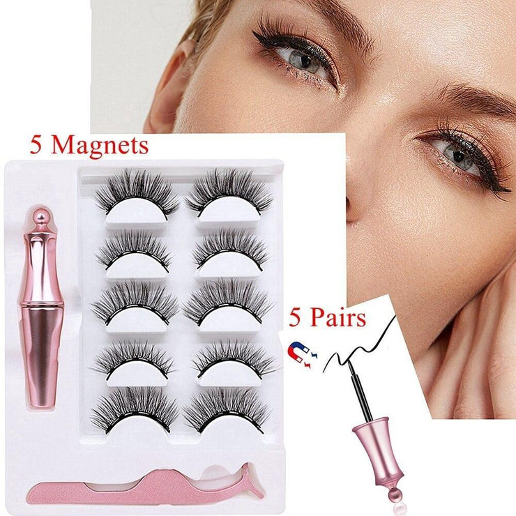 Waterproof Magnetic Eyelashes & Eyeliner Kit